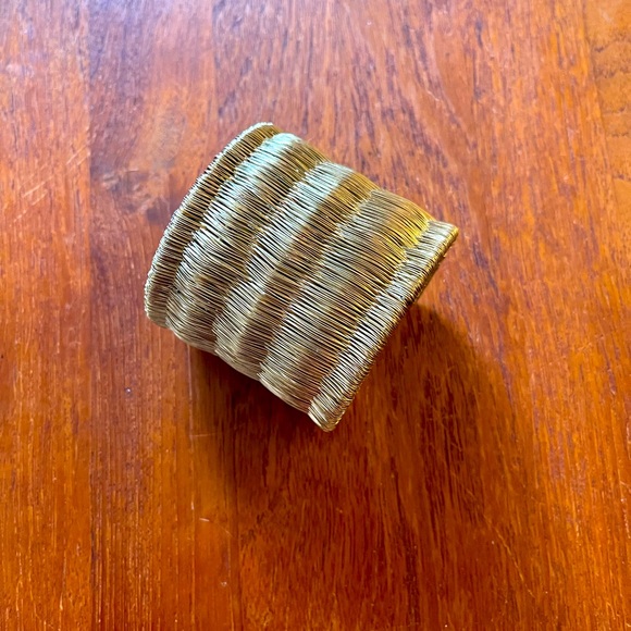 Banana Republic Gold-Toned Wire-Wrapped Cuff Bracelet - Picture 2 of 3